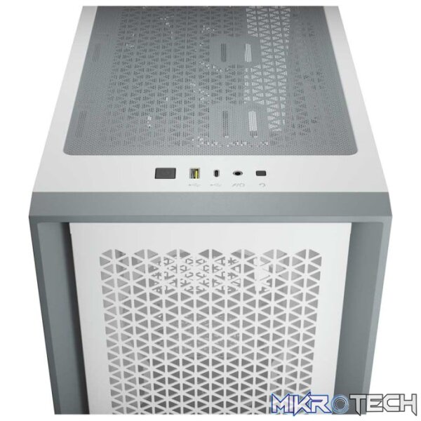 Corsair Carbide series 4000D Airflow all White ATX Chassis with Tempered glass side panel - Image 6